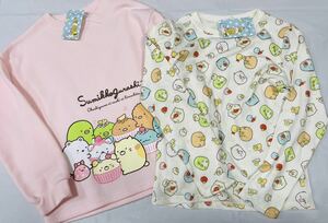 福袋3F2741*激安sale!!新品 こども服 長袖トレーナー+長袖Tシャツsize130　2枚★サンリオ.すみっコぐらし