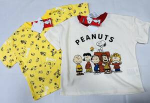 福袋3F3203*激安sale!!新品 こども服ベビー服 半袖Tシャツsize80　2枚★PEANUTS.スヌーピー(まとめ売り)