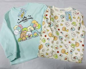 福袋3F2742*激安sale!!新品 こども服 長袖トレーナー+長袖Tシャツsize130　2枚★サンリオ.すみっコぐらし