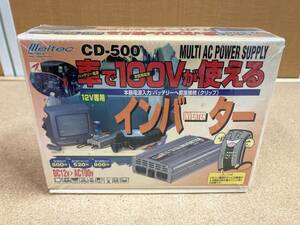 未開封品 Meltec メルテック CD-500 DC/ACインバーター 500W 12V 車内で家電 アウトドア キャンプ 災害 停電 大自工業●「管理No.F9812」