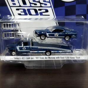 TADBT Dan Gurney's 1969 Boss 302 trans Am Mustang Ford F-350 Ramp Truck acme greenlight グリーンライト トランザム マスタングの画像2