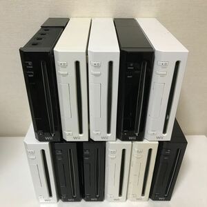 【NINTENDO /ニンテンドー】11台セット　Wii / ウィー　RVL-001　本体　シロ / ホワイト / 白色　黒　大量　まとめ売り　任天堂　ゲーム機