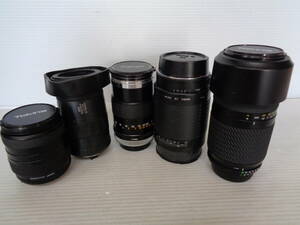 ★【ジャンク品】カメラ　ズーム　レンズ　5点セット トキナー/キャノン LENS FD 135㎜ 1:35/ペンタックス/シグマ DL ZOOM 75-300mm