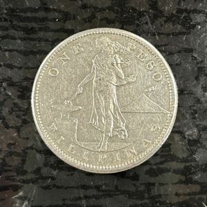 アメリカ領 1ペソ銀貨 1909年 希少 銀貨 フィリピン 大型銀貨 硬貨 銀貨 古銭 アメリカ