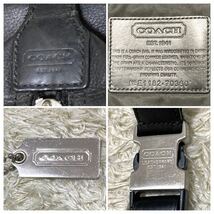 1円〜 美品 COACH コーチ トンプソン ボディバッグ ショルダーバッグ レザー ブラック 黒 メンズ　メッセンジャーバッグ スリングバッグ_画像7