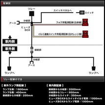 L275/285F プレオカスタム H22.4- 後付け フォグ 配線 リレー付 貼付スイッチ付配線 デイライトなど_画像2