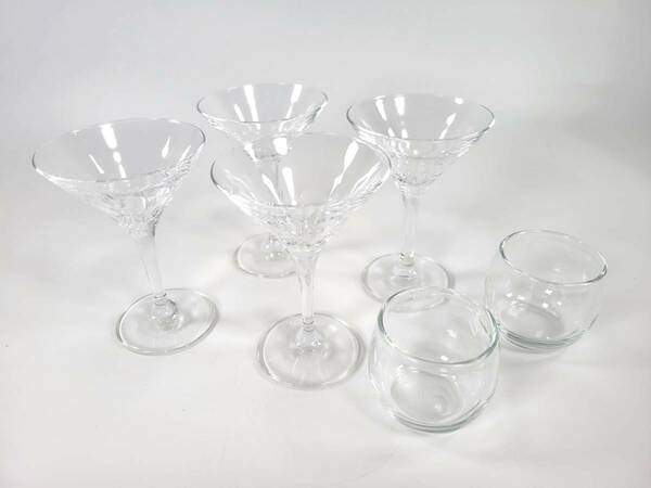 【美品】カクテルグラス　まとめ売り　　メーカー不明 ガラスグラス　クリスタルガラス