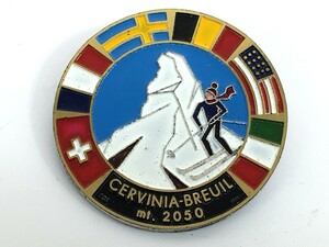 【同梱可】【ネコポス発送】中古品 cervinia breuil Mt.2050 ブレイユ チェルヴィニア 登山バッジ ピンバッジ 登山記念 イタリア