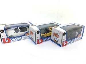 【同梱可】【60】未使用品 burago ベンツ SLS AMG ロードスター アウディR8 ランボルギーニ アヴェンタドール ロードスター 1/43 3台セット