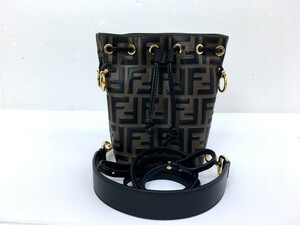 ■●【同梱可】【60】中古品 程度良好 FENDI 8BS010 A659 モントレゾール ミニバッグ ショルダーバッグ ハンドバッグ 2WAY 巾着 FFロゴ