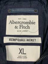 abercronbie&fitch アバクロ　KEMPSHALL JACKET ナイロンジャケット　ネイビー　アメカジ　ストリート　メンズ　古着_画像3