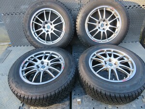 希少冬用!!ENKEI GTC-01 ハイグロス 超溝 BLIZZAK 225/65R17 ハリアーRAV4レクサスRX.NXエクストレイルCX-5 CX-8アウトバック フォレスター