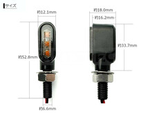ホンダ FTR250 ミニ LED ウインカー 4個 ICリレー付 車検対応 小型 マイクロ バイク 汎用 /147-124x4+134-97_画像7