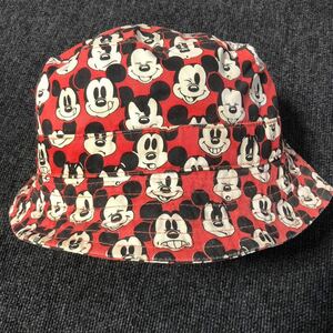 90s vintage Disney store バケットハット ミッキーマウス 総柄 ヴィンテージ 古着 toocute 柄 ハット 帽子 