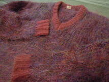 80's メンズビギ MEN’S BIGI　vネック モヘアセーター wool sweater/42_画像1