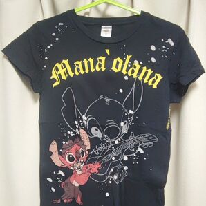 ed hardy スティッチ Tシャツ disney エドハーディー コラボ ブラック 半袖Tシャツ