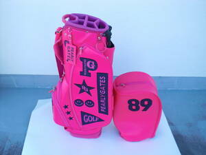 送料無料　新品　正規品　パーリーゲイツ　スタンド式　キャディバッグ　９．０型　４６インチ対応　　ピンク