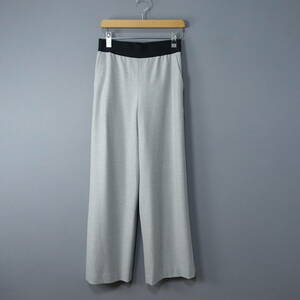 * beautiful goods *NEMIKA/nemika/7/ made in Japan / waist rubber / wide pants / light gray / lady's / slacks 