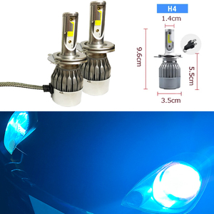 ヘッドライト H4 LED バルブ 2個 DC12V クリスタル ブルー 高輝度 ドレスアップ jdm usdm LEDヘッドライト Hi Lo