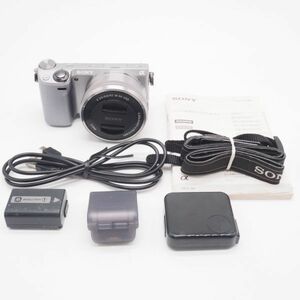 ■美品■ SONY ソニー ミラーレス一眼 α NEX-5R パワーズームレンズキット シルバー NEX-5RL/S