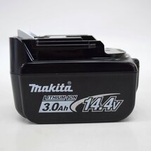 美品 マキタ 純正 14.4V 3.0Ah リチウムイオンバッテリー BL1430B 電池残量インジケーター付き LITHIUM-ION makita_画像3
