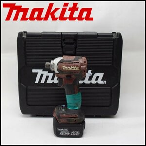 マキタ 充電式インパクトドライバー 型番不明 レッド系 幅約117mm 14.4V 6.0Ah バッテリー BL1460B付属 makita