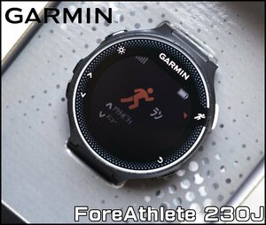 良品 GARMIN ForeAthlete 230J GPS ランニング用 スポーツウォッチ 腕時計 010-03717-87 ブラック ホワイト ガーミン フォアアスリート