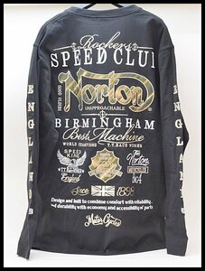 新品 タグ付き ノートン ロンT ゴールドテキスタイルMAX 長袖Tシャツ ブラック XLサイズ 233N1130B 刺繍 Norton