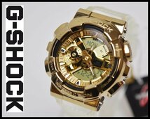 未使用 CASIO G-SHOCK GM-110SG-9ADR ANALOG DIGITAL 110 シリーズ 腕時計 アナデジ カシオ ゴールド クリア_画像1