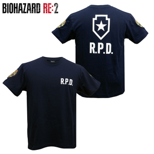 Lサイズ バイオハザード RE:2 Tシャツ R.P.D. BIOHAZARD S.T.A.R.S. スターズ Resident Evil レオン クレア　生化危机