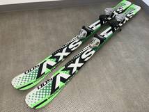サイズ120cmジュニア用カービングスキー中古スキー板&ビンディングSwallowスワロ―SXV500_画像1