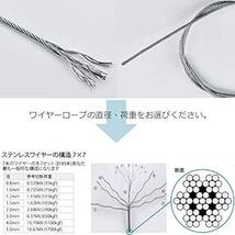 ワイヤー ロープ 直径1.5mm 長さ50M ステンレスワイヤー ワイヤー 物干しロープ wire rope 7×7構造 切断荷重_画像3