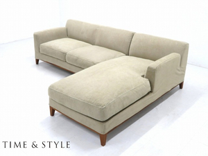 *r6j493*TIME&STYLE* time & style *75 ten thousand * walnut *o-ta moon * couch sofa * set *L type * corner * feather * feathers *