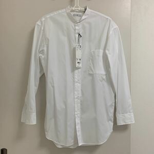 UNIQLO特別コレクション+Jスーピマコットンオーバーサイズスタンドカラーシャツ00 White S 2回着用