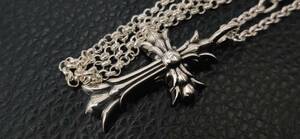 クロムハーツ silver925 ミニCHダブルクロスロールチェーン ネックレス シルバー925 Chrome Hearts