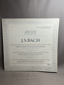 【輸入盤 ドイツ】解説書付き　LP/バッハ「Bach / Konzert Fur Violine Oboe Streicher Und Continuo D-Moll Nach BWV1060」