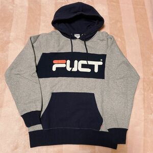 fuct ファクト メンズ 裏起毛 パーカー グレー ネイビー ロゴ プルオーバー スウェットパーカー