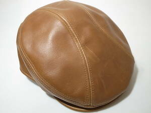 【送料無料 即決】New York HatニューヨークハットNewYorkHat USA製Vintage Leather 1900ビンテージ加工レザー革製ハンチングRust L/XL新品