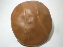 【送料無料 即決】New York HatニューヨークハットNewYorkHat USA製Vintage Leather 1900ビンテージ加工レザー革製ハンチングRust L/XL新品_画像4