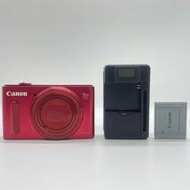 【ほぼ新品級・簡易動作確認済】Canon PowerShot SX610 HS RED　コンデジ　デジカメ　デジタルカメラ　シャッター&フラッシュ動作OK_画像1