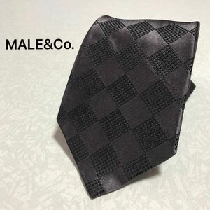 MALE&Co. メイルアンドコー ネクタイ シルク 絹 ブランドネクタイ ダークグレー