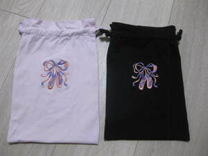 * ballet etc.. ....* small articles . stylishly * case * purse sack * pink & black *2 piece * Point ...*