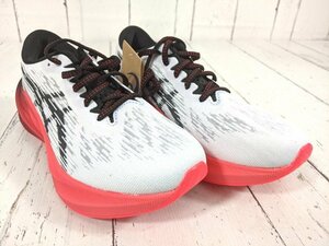 【1yt218】ランニングシューズ asics アシックス 1011B458 ノヴァブラスト 3 ホワイト×ブラック サイズ：25.0cm 未使用◆b33