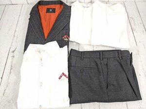 2og587/衣類■広島県私立AICJ中学・高等学校■男子学生服 ブレザー制服 165A 上下セット【b37】