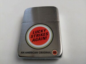 タバコ銘柄　LUCKY STRIKE ラッキーストライク　アゲインZIPPO ２００７年製未使用品ジッポーです　