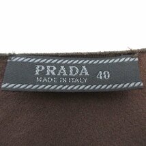 美品 PRADA プラダ ヴィンテージ ひざ下丈 フレアスカート サイズ40 ブラウン_画像5