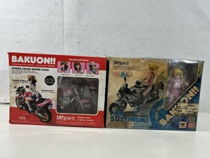 ★ばくおん RIN SUZUKI GSX400S KATANA 鈴乃木凛 フィギュア HONDA CB400 SUPER FOUR HANAE SAKURA BANDAI おまとめ２個セット 自宅保管品