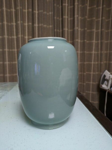 花器 花瓶 花入 置物 壺　インテリア　飾り壷　陶器　フラワーベース住まい　青磁　陶磁器