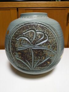 花瓶 花器 壺 花入 フラワーベース インテリア 置物陶器飾り住まい金彩