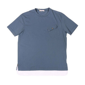 DANIELE FIESOLI（ダニエレフィエゾーリ） Uネック半袖Tシャツ 18PESISS03M75N60 ネイビー XXL 【S31773】